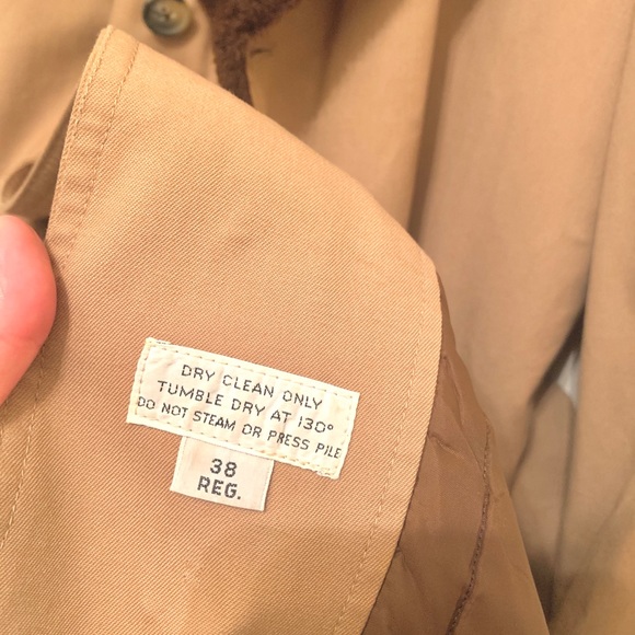 Vintage London Fog Mens Trench w/fur collar 38 reg - Picture 5 of 7